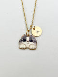 Gold Cute Cat Charm Necklace, N5904