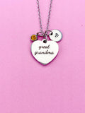 Silver Great Grandma Necklace, Stainless Steel Jewelry D330