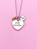 Silver Great Grandma Necklace, Stainless Steel Jewelry D330