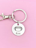Silver Football Keychain Necklace Bracelet Optional, D169