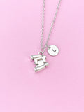 Silver Binocular Charm Necklace, Adventure Gifts, N293B