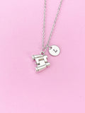 Silver Binocular Charm Necklace, Adventure Gifts, N293B