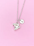 Silver Binocular Charm Necklace, Adventure Gifts, N293B