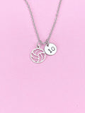 Gold or Silver Volleyball Number Charm Necklace, N5732A