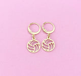 Gold or Silver Volleyball Charm Earrings, N5801