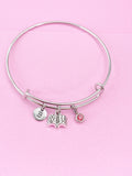Silver Open Book Charm Bracelet, Book Charm, Bookworm Gift, N916Z