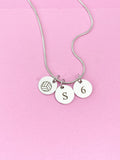 Silver Volleyball Necklace, D221