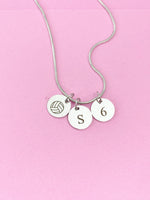 Silver Volleyball Necklace, D221