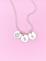 Silver Volleyball Necklace, D221
