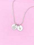 Silver Water Polo Charm Necklace, Volleyball, D241