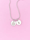Silver Water Polo Charm Necklace, Volleyball, D241