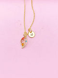 Gold Leaf Charm Necklace, N2312