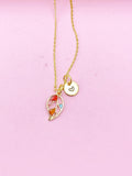 Gold Leaf Charm Necklace, N2312