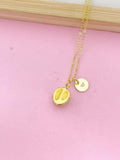 Gold Durian Fruit Charm Necklace, Birthday Gift, N5165