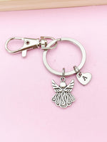 Silver Guardian Angel Charm Keychain, N1705A