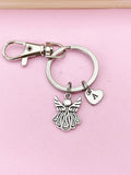 Silver Guardian Angel Charm Keychain, N1705A