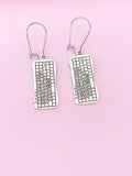 Silver Computer Keyboard Charm Earrings, N5804