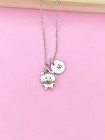 Silver Pig Charm Necklace, N22