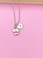 Silver Pig Charm Necklace, N22