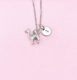 Silver Llama Charm Necklace, Llama Charm, Alpaca Necklace, Silver Alpaca Charm, Animal Charm, Farmer Gift, N117B
