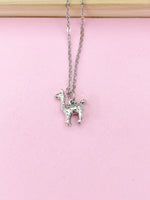Silver Llama Charm Necklace, N117Y