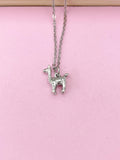 Silver Llama Charm Necklace, N117Y