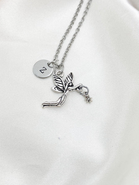 Silve Angel Fairy Charm Necklace, N5918