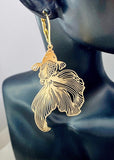 Gold Goldfish Charm Earrings, N5924
