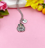 Silver Hamster Charm Necklace, Hamster Pet Shop Gifts, N1881A