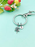 Silver RN Charm Keychain, N2586A