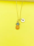 Gold Pineapple Charm Necklace, AN2193