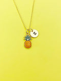 Gold Pineapple Charm Necklace, AN2193