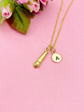 Gold Microphone Charm Necklace, N5189