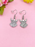 Silver Guardian Angel Wing Earrings, Stainless Steel Hooks