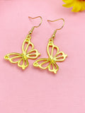 Gold Butterfly Charm Earrings, N131M