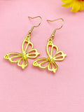 Gold Butterfly Charm Earrings, N131M