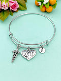 Occupational Therapist Bracelet, OT Heart Caduceus Charm, Graduation Gift, OT Student Gifts, N1351A