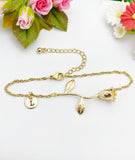 Gold Rose Charm Bracelet, N172T