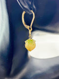 Gold Flower Bud Charm Earrings, Yellow, N5962