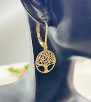 Gold Tree Charm Earrings, N5967