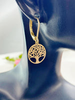 Gold Tree Charm Earrings, N5967