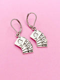 Silver Poker Playing Card Charm Earrings, N4629