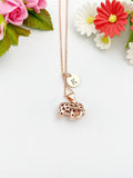 Rose Gold Elephant Charm Necklace, N4453