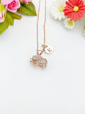 Rose Gold Elephant Charm Necklace, N4453