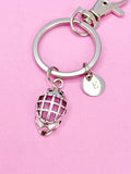 Silver Hockey Helmet Charm Keychain, Goal Hockey Keychain, Goalie Gifts, N156B