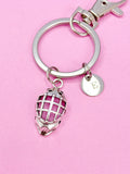 Silver Hockey Helmet Charm Keychain, Goal Hockey Keychain, Goalie Gifts, N156B