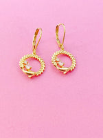 Gold Dolphin Charm Earrings, Birthday Gift, N5218