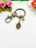 Bronze Tennis Racquet Charm Keychain, N5969