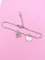 Silver Open Book Charm Bracelet, Book Lover Gift, N916B
