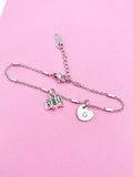 Silver Open Book Charm Bracelet, Book Lover Gift, N916B